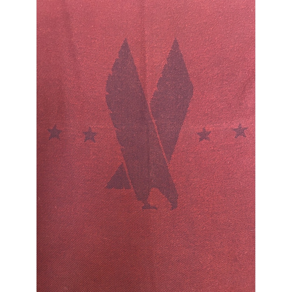 Marzotto Italia 1836 Red Navy Blue Wool Blanket Eagle Stars Italian Throw 50x78
